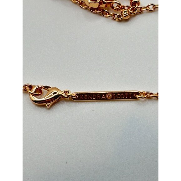 Kendra Scott Pink Gold Necklace With Delicate Flower Accents - Picture 4 of 6